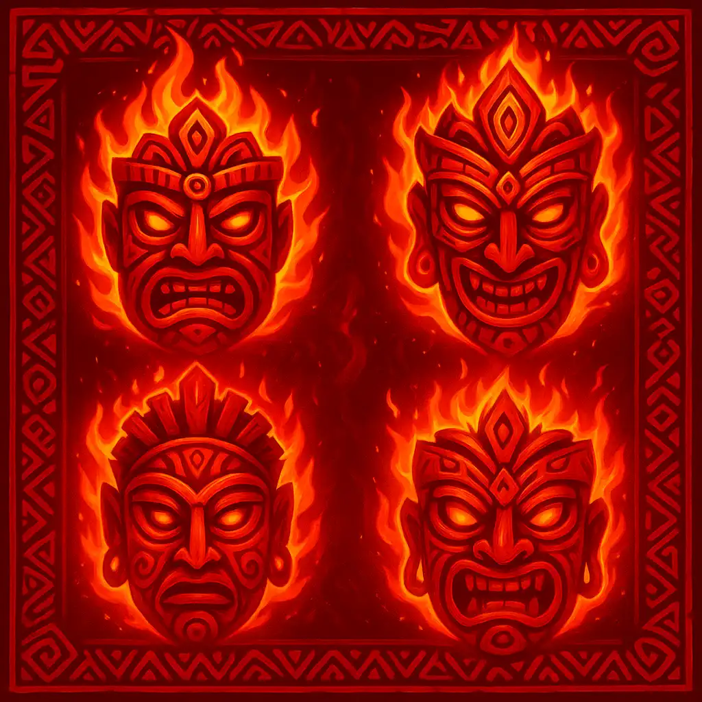 9 Masks Of Fire slot game cover art